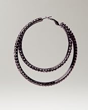 Double Sided Crystal Hoop Earrings