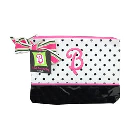 Mud Pie Gifted Initials Cosmetic Bag: Home &amp; Garden