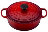 Le Creuset Signature Round Wide Dutch Oven, Cherry