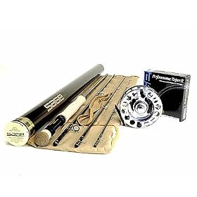 Sage Elite Trout Fly Fishing Package (5wt, 4 pc Fly Rod, with Reel & Line)