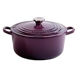 Le Creuset Cast Iron Round Casserole, Cassis, 22 cmby Le Creuset