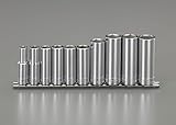 エスコ 3/8"sqディープソケットセット EA618WB