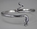 Snake Bangle Bracelet in Sterling Silver