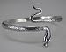 Snake Bangle Bracelet in Sterling Silver