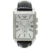 Emporio Armani Gents Watches MECCANICO Automatic Movement Steel & Croco Textured Leather Strap, Date Dial AR4609