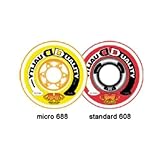 Hyper Wheels Duality Indoor Roller Hockey Wheels w/ Micro 688 Hubs - 4 Pack