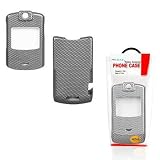 Valor (Carbon Fiber) Snap-On Case For Motorola V3 / V3C Razr Cellular Phone + 12V Rapid Car Charger