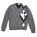 J.Lindeberg Wesley Cotton Argyle Mens Sweater