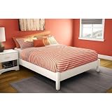South Shore Sandbox Collection 54-Inch Full Platform Bed, Pure White