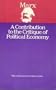 Contribution to a Critique of Political Economy