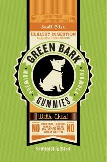 Green Bark Gummies Healthy Digestion Small Bites for Dogs