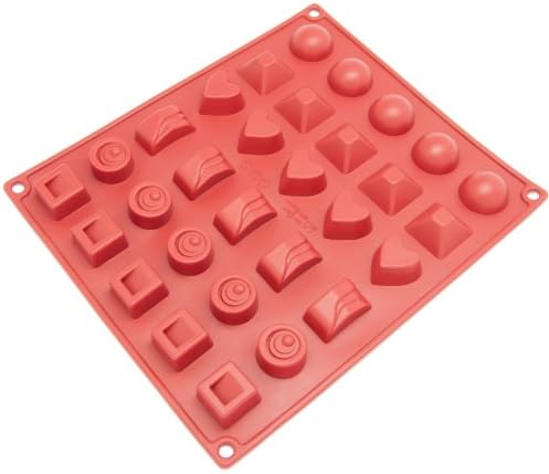 Silicone Chocolate Candy Molds [Assorted, 30 Cup] - Non Stick, BPA Free, Reusable 100% Silicon & Dishwasher Safe Silicon - Kitchen Rubber Tray For Ice, Crayons, Fat Bombs and Soap Molds