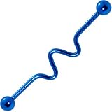 Wave Blue Anodized Titanium Industrial Project Bar 40mm