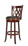Safavieh Home Collection William Light Cherry and Black Leather Nail Head T ....