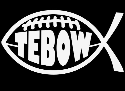 Tim Tebow football jesus fish christian sticker denver broncos nfl decal