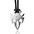 Men`s Stainless Steel Diamond Pendant Necklace (GH, SI, 0.05 carat)