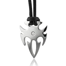 Men's Stainless Steel Diamond Pendant Necklace (GH, SI, 0.05 carat)