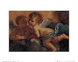 Angeli by Guercino. Size 9.27 inches width by 6.62 inches height. High Quality Art Poster Print