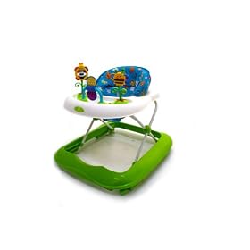 Petite Star Animal Friends Walker | 3 seat height | tray & toys | folds flat for storage