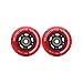 Rollerex Inline Skate/Rollerblade Wheels VXT500 80mm (8-Pack or 2-Pack or 2 Wheels w/Bearings, Spacers and Washers) (72mm Rocket Red (2 Wheels w/Bearings, spacers and washers))