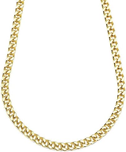 Mega Jewellery 18K Gold Plated Franco Box Chain Filled Stainless Steel, 6mm x 34 inches