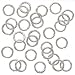 Silver Plated Copper Mixed Open/Closed Jump Rings 6mm - 18 Gauge (50)