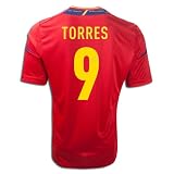 adidas #9 TORRES Spain Home 2011-13 Soccer Jersey (US Size: L)