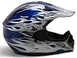 Tms Blue Flame Dirtbike ATV Motocross Helmet MX OFF-ROAD (Small)