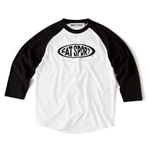 FAT SPORT 【FAT SPORT】ラグラン7分袖Tシャツ 「TOUGH・7」　ブラック&times;ホワイト
