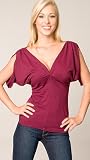 Ella Moss James Plum Wide Sleeve N-Neck