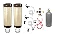 Two Tap Picnic Faucet Home Brew Kegerator with 2 Product Double Regulator