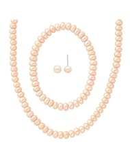 Peach Freshwater Cultured Pearl Set
