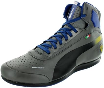 PUMA Men's Evospeed 1.2 Mid Ferrari Fashion Sneaker,Aged Silver/Black,8.5 D US