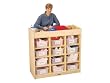 Jonti-Craft 5130JC 12-Tub Changing Table with Pad, Natural