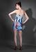 DEBUE Strapless Striped Sweetheart Dress Blue image 2
