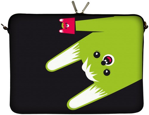 DIGITTRADE LS162-13 Toothy Designer MacBook Sleeve Housse Pour Ordinateur Portable 13,3″ (33,8 cm) Large Néoprène Pochette Sacoche