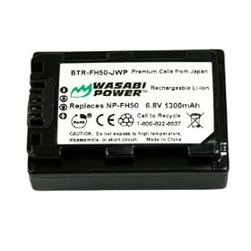 Sony HDR-XR200V, XR200V Replacement Battery (Premium Japanese Cells, 1300 mAh, 5-YR Warranty) (by Wasabi Power®)