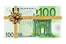 Wallmonkeys Peel and Stick Wall Decals - Money and Bow - Removable Graphic