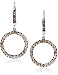 Sethi Couture "Simple Elegance" Champagne Diamond Circle Drop Earrings