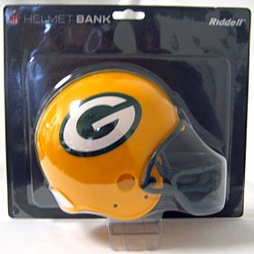 Buy GREEN BAY PACKERS MINI RIDDELL REPLICA FOOTBALL HELMET COIN BANK by Schutt