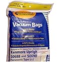 Kenmore Upright 50688 and 50690, Panasonic Type U-2 and Miele Upright Type Z Vacuum Bags Microfiltration with Closure-12 bags