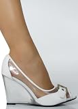 Stylish Clear Wedge with Buckle Platform Shoe from Hot Fash Shoes - DOLLFACE White