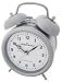 Kitchen & Housewares : Precision MSF Radio controlled Silver case white dial Double Bell alarm clock with light & snooze