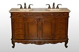 Antique Bathroom Vanity for Victorian Bath Double Sink Antique Vanity LUX-H-0172
