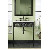 Buy KOHLER K-6890-P5 Cattails Iron Console Table Legs Apron Frame, Iron Black by Kohler