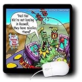 Londons Times Funny Aliens Cartoons - Aliens Over Roswell - Mouse Pads