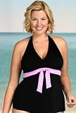 Beach Belle Sweet Thing Plus Size Halter Tankini Top - Women's Swimsuit Plus Size Swimsuits