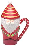 Sakura Bright Xmas Santas Head Covered Latte Mug