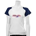 Buffalo Bills Ladies White Scripted Logo Raglan T-shirt