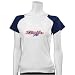 Buffalo Bills Ladies White Scripted Logo Raglan T-shirt